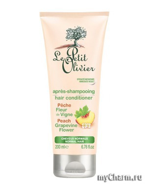 Le Petit Olivier /     Apres-Shampooing Hair Conditioner Peach Grapevine Flower