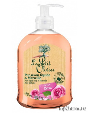 Le Petit Olivier /   Pure Liquid Soap of Marseille Rose Perfume