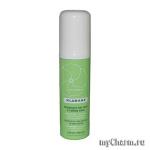 Klorane /  Deodorant spray tres doux a l'althea blanc