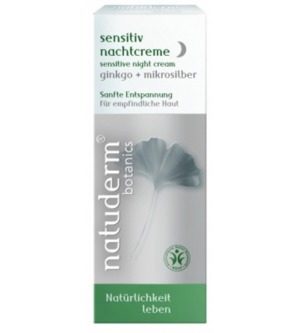 Natuderm botanics /   sensitive night cream ginkgo+mikrosilber