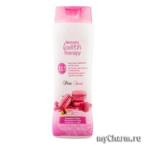 Belcam /   ,   ,   -3  1 Bath Therapy Paris Sweets Body Wach, Bubble bath and Sampoo 3 in 1 "Rhubarb&Rose"