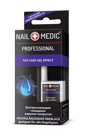 Ines Cosmetics / Nail Medic+     Top Coat Gel Effect